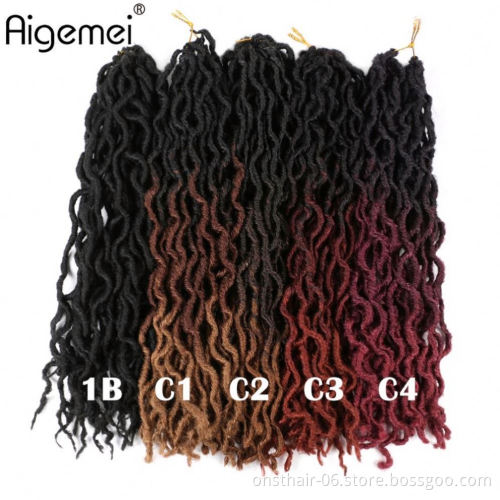 MYZYR 100g synthetic 18inch 24 stands ombre jumbo dreadlock hair golden locs curly Africa spring Twist Goddess faux locs braid